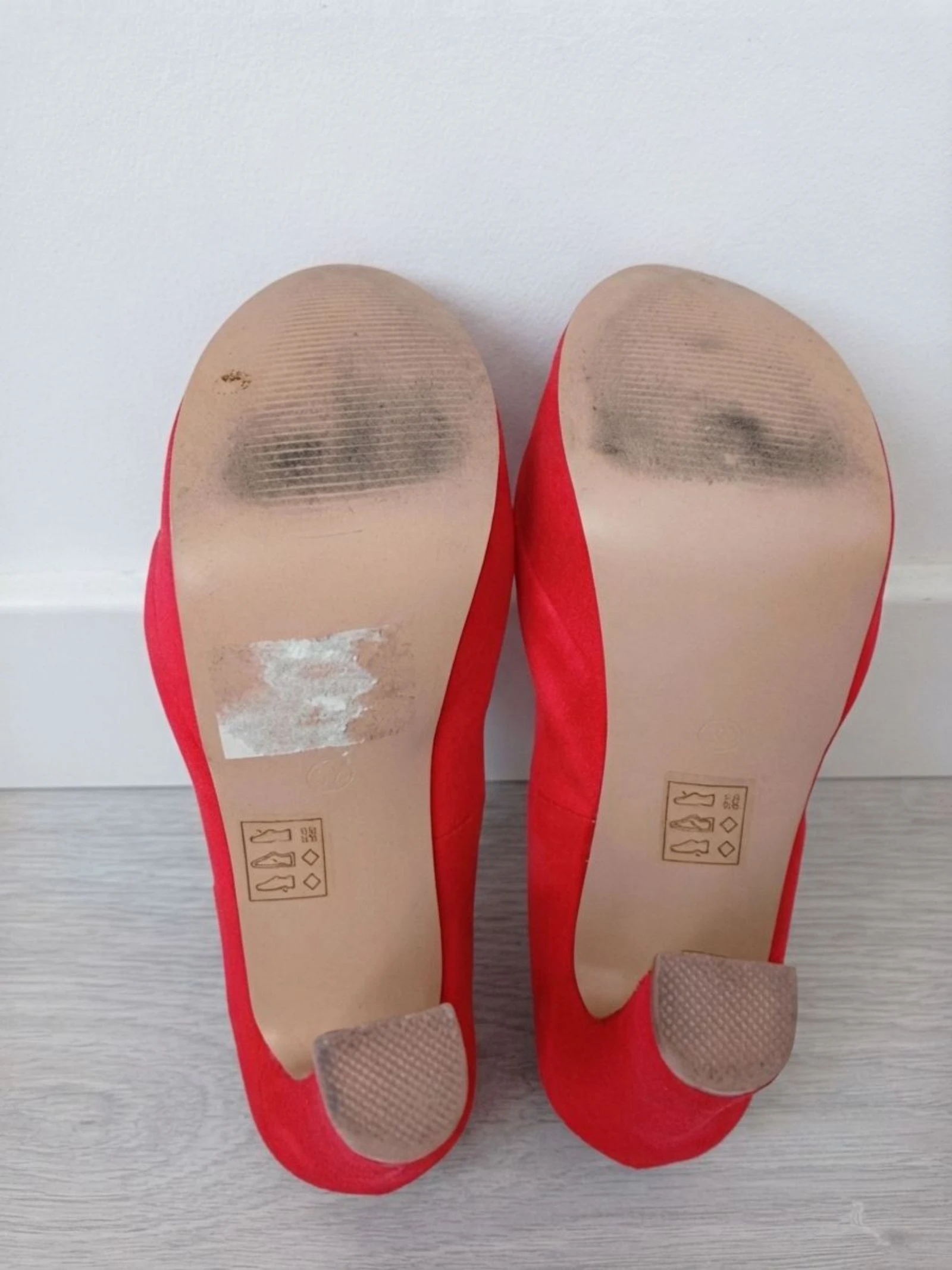 Marypaz Red Suede Platform Heels Chunky Retro Pumps – photo 7